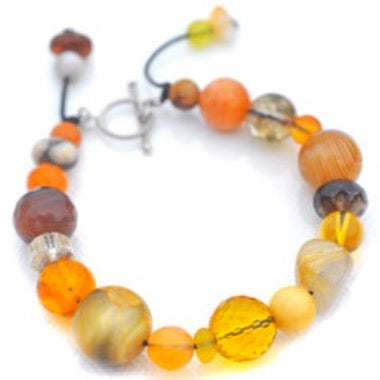 ON SALE (limited stock) Solar Plexus Chakra Bracelet. Crystals may vary from Yellow Jasper, Yellow Fluorite, Yellow jade, Tiger eye, Smokey Obsidian, Citrine.