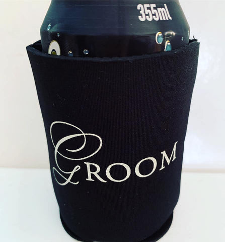 Groom drinks ( stubby ) holder.