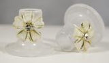 Clean Heels Clear with detachable white flower