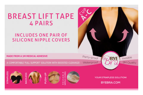 ByeBra Breast Lift Tape cup size A - C includes Nipple Covers