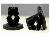 Clean Heels in Black with detachable Black Flower online www.dees-boutique.com