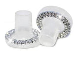 Clean Heels Clear with detachable Cut Crystal Ring www.dees-boutique.com Asia and The Middle East
