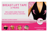 ByeBra Breast Lift Tape cup size D - F with Nude colour re-useable Silicone Nipple Covers