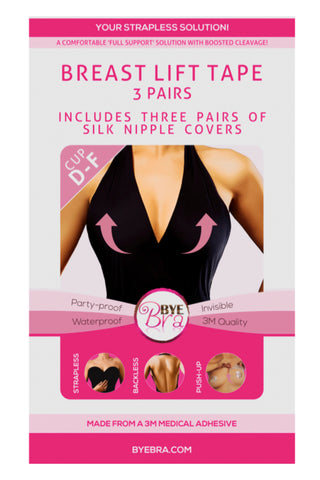 ByeBra Breast Lift Tape Cup Size D - F with silk nipple covers